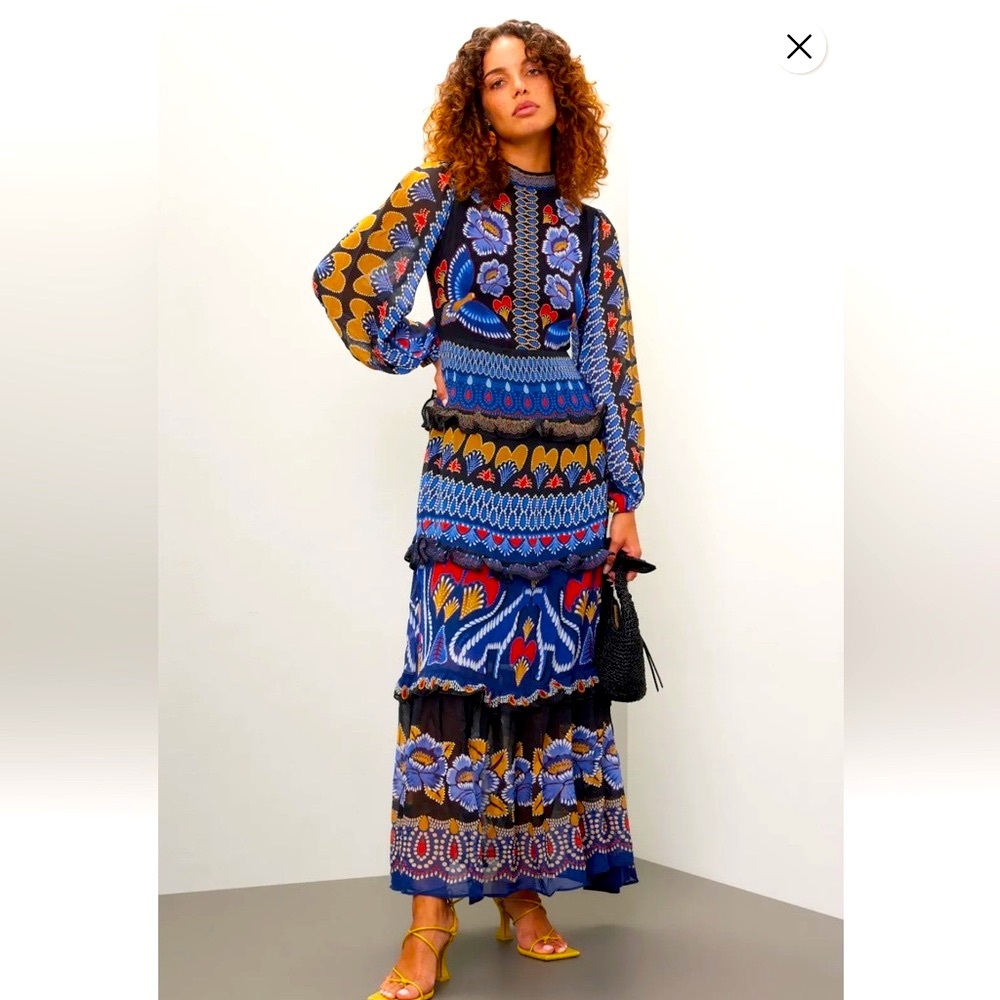 FARM Rio Ainika Multicolor Flowing Maxi Dress - Picture 9 of 12
